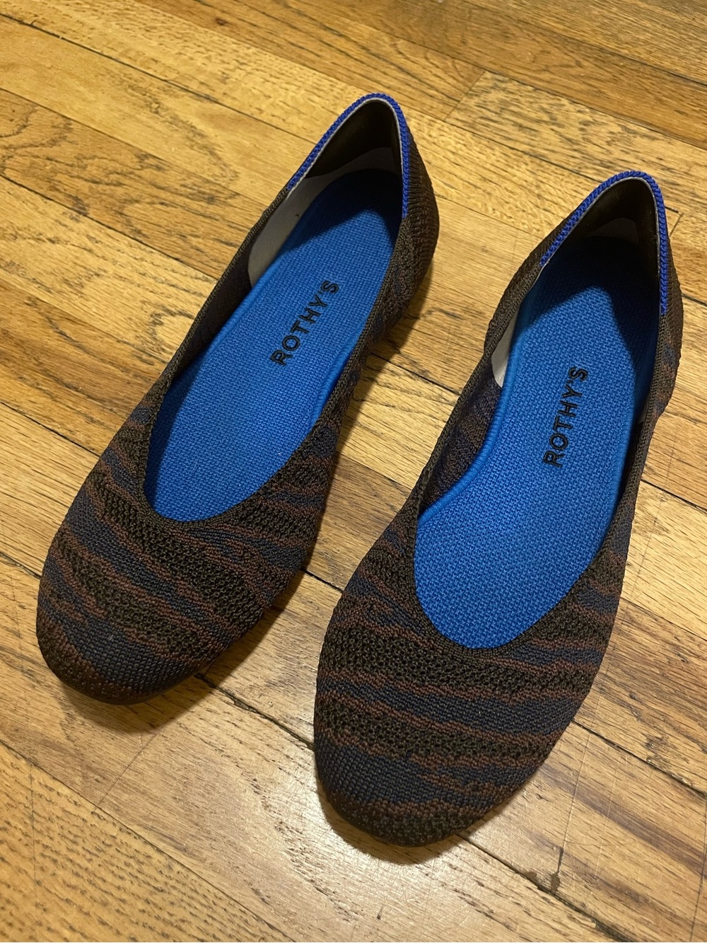 Rothy’s The Flat Sapphire Zebra Sz 8